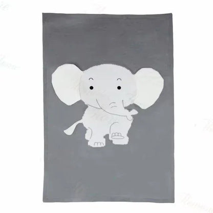 BébéSafari™ Couverture Tricotée Coton & Bambou Motif Animal - Rondor