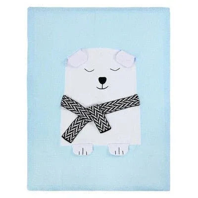 BébéSafari™ Couverture Tricotée Coton & Bambou Motif Animal - Rondor