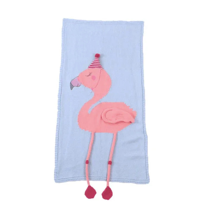 BébéSafari™ Couverture Tricotée Coton & Bambou Motif Animal - Rondor
