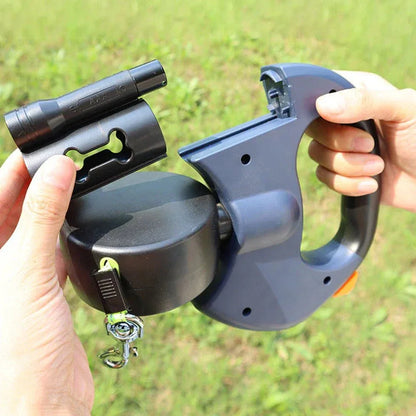 Bordeaux Duo | Laisse double pour chien 3 en 1 avec rotation 360° - Rondor