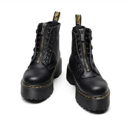 Bottes à plateforme en cuir véritable - Rondor