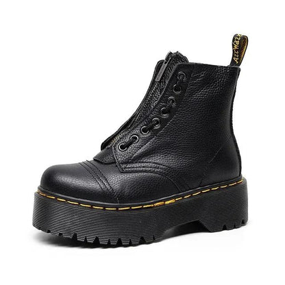 Bottes à plateforme en cuir véritable - Rondor