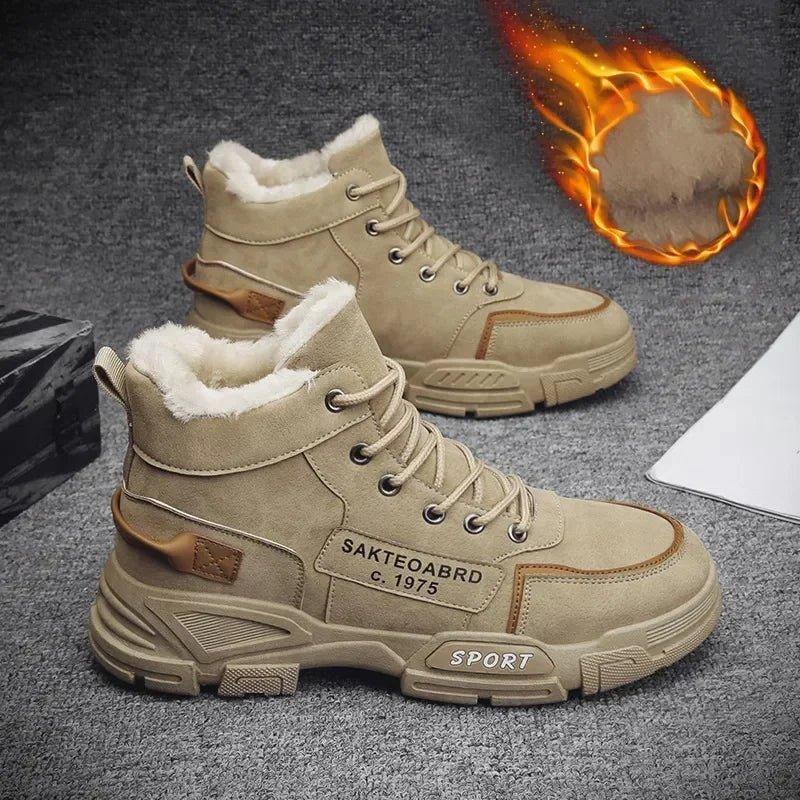 Bottes de neige en peluche pour hommes - Rondor