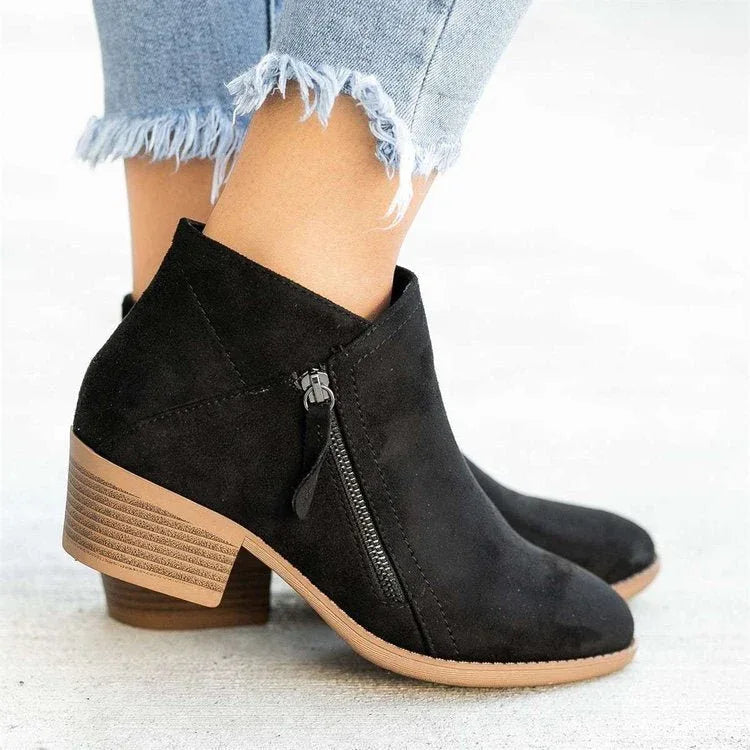 Bottines de marche confortables pour femme avec support orthopédique et talon bas - Rondor