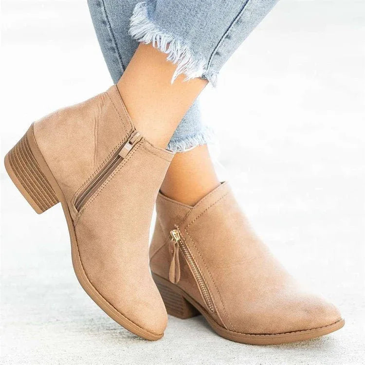 Bottines de marche confortables pour femme avec support orthopédique et talon bas - Rondor