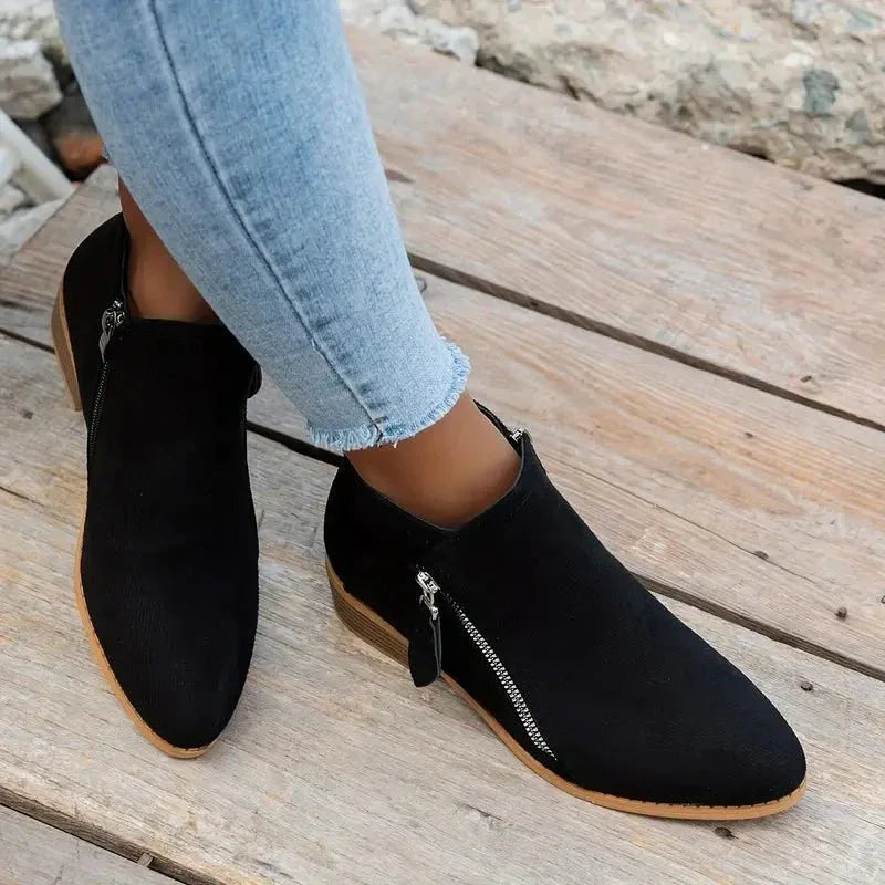 Bottines de marche confortables pour femme avec support orthopédique et talon bas - Rondor