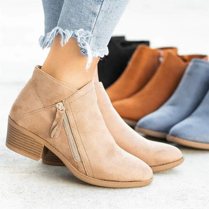 Bottines de marche confortables pour femme avec support orthopédique et talon bas - Rondor