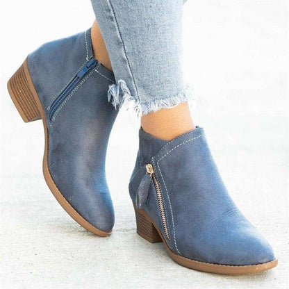 Bottines de marche confortables pour femme avec support orthopédique et talon bas - Rondor