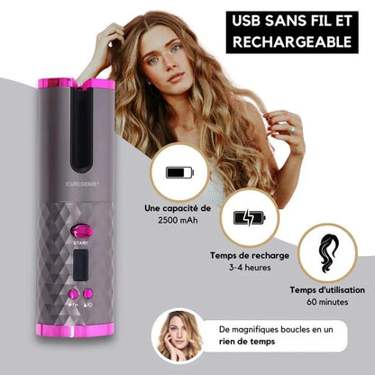 Boucleur à Cheveux en Céramique - Rotation Automatique - Rondor
