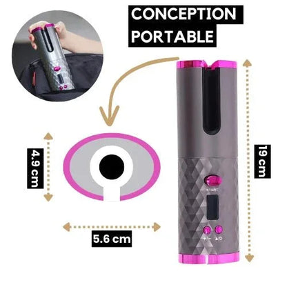 Boucleur à Cheveux en Céramique - Rotation Automatique - Rondor