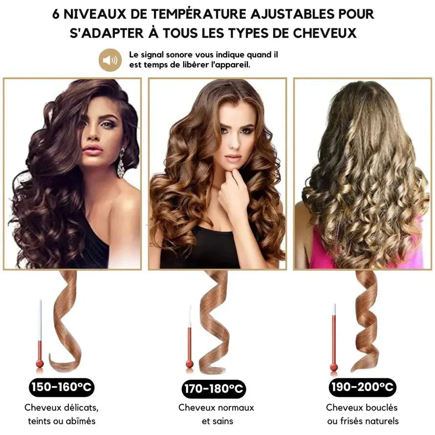Boucleur à Cheveux en Céramique - Rotation Automatique - Rondor