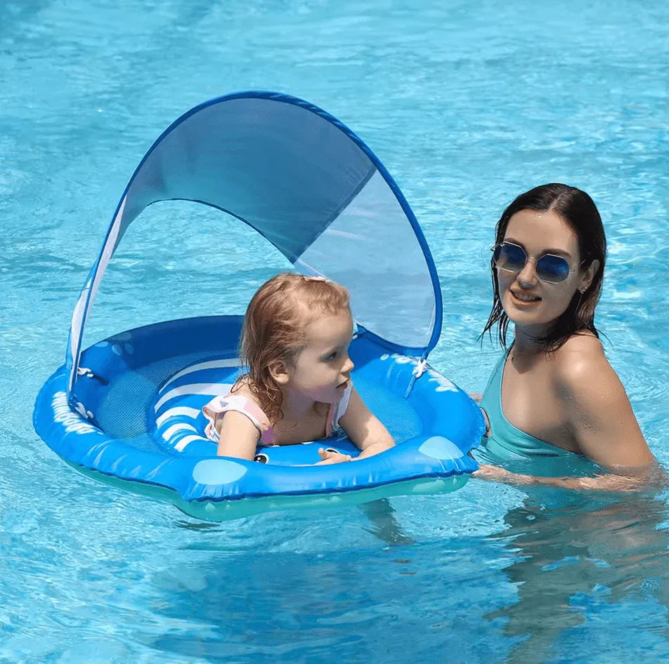 BOUÉE BÉBÉ INCREVABLE À OMBRELLE ANTI UV - Rondor