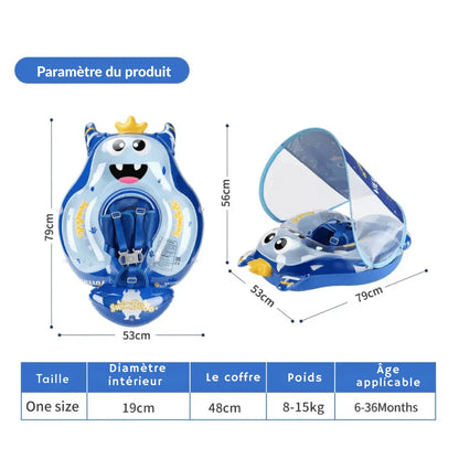 Bouée bébé piscine avec protection UV - Rondor