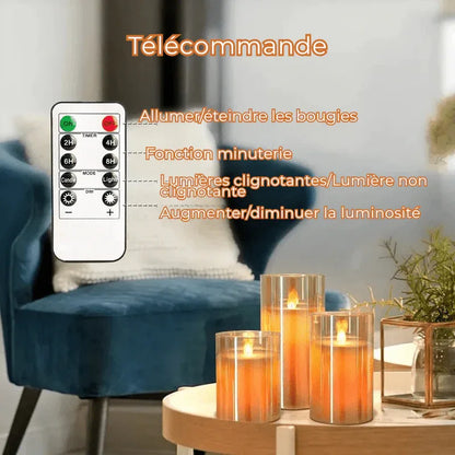 Bougies LED Étoile avec Télécommande – Décoration Lumineuse pour Fêtes - Rondor