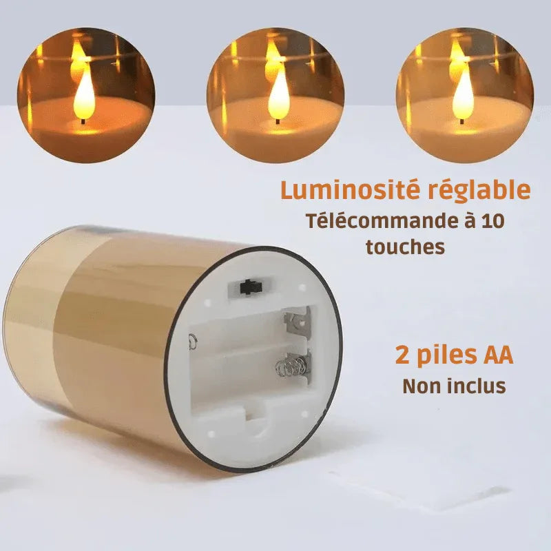 Bougies LED Étoile avec Télécommande – Décoration Lumineuse pour Fêtes - Rondor
