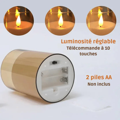Bougies LED Étoile avec Télécommande – Décoration Lumineuse pour Fêtes - Rondor