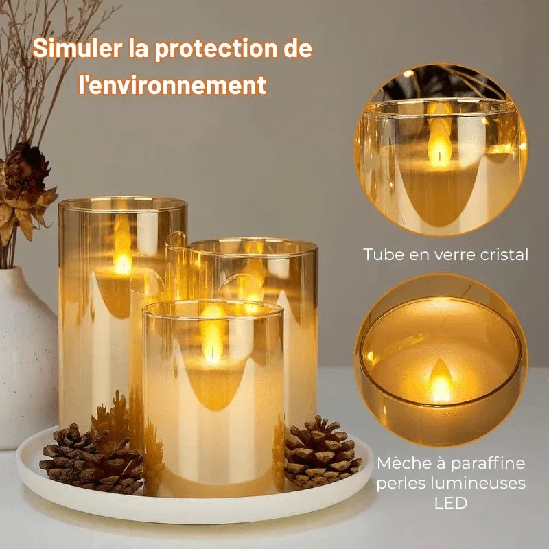 Bougies LED Étoile avec Télécommande – Décoration Lumineuse pour Fêtes - Rondor