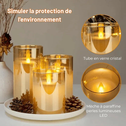 Bougies LED Étoile avec Télécommande – Décoration Lumineuse pour Fêtes - Rondor