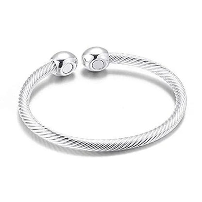 Bracelet magnétique thérapeutique en acier torsadé – équilibre & énergie - Rondor