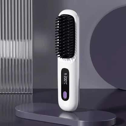 Brosse à Cheuveux Lissante - Portable – Chauffage Rapide, Température Constante, USB Rechargeable - Rondor