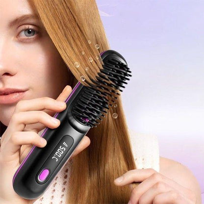 Brosse à Cheuveux Lissante - Portable – Chauffage Rapide, Température Constante, USB Rechargeable - Rondor