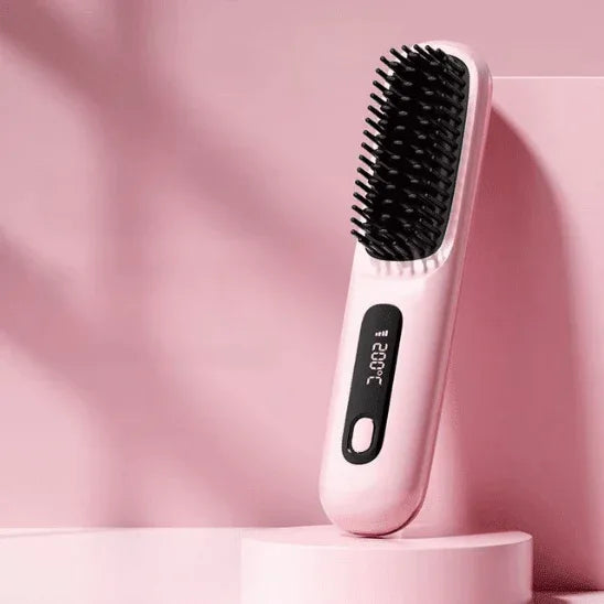 Brosse à Cheuveux Lissante - Portable – Chauffage Rapide, Température Constante, USB Rechargeable - Rondor