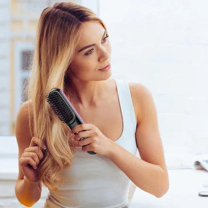 Brosse à Cheuveux Lissante - Portable – Chauffage Rapide, Température Constante, USB Rechargeable - Rondor