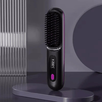 Brosse à Cheuveux Lissante - Portable – Chauffage Rapide, Température Constante, USB Rechargeable - Rondor