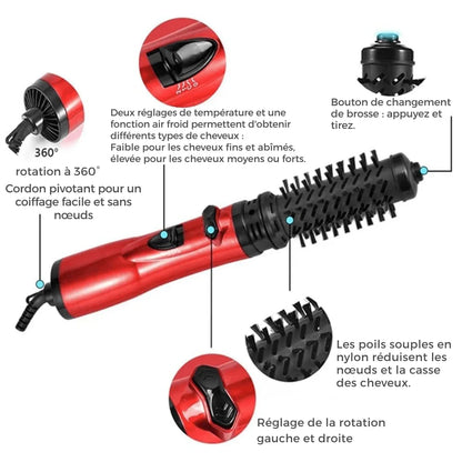 Brosse À Cheveux Ionique Rotative Automatique – Coiffage Facile et Volume Parfait en Quelques Minutes - Rondor