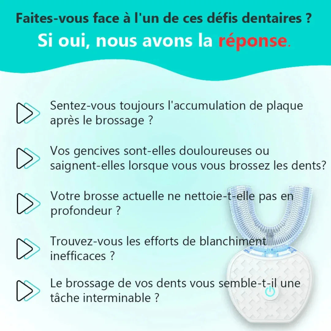 Brosse à dents automatique en U 360° - RONDOR - Rondor