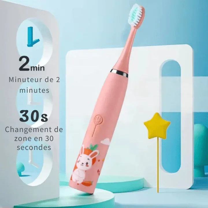 Brosse à dents électrique pour enfant avec motif animalier - Rondor