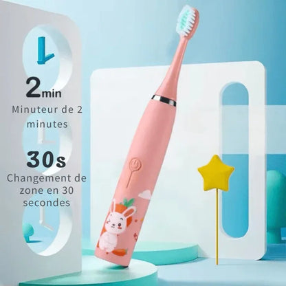 Brosse à dents électrique pour enfant avec motif animalier - Rondor