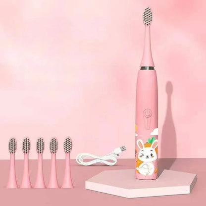 Brosse à dents électrique pour enfant avec motif animalier - Rondor