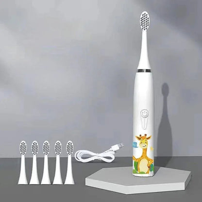 Brosse à dents électrique pour enfant avec motif animalier - Rondor