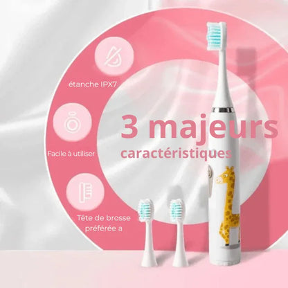 Brosse à dents électrique pour enfant avec motif animalier - Rondor