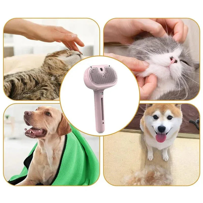 Brosse à vapeur 4en1 pour animaux Brosse à vapeur pour chien - FurFresh™ - Rondor