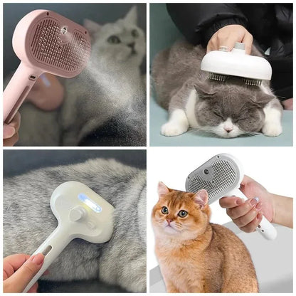 Brosse à vapeur 4en1 pour animaux Brosse à vapeur pour chien - FurFresh™ - Rondor