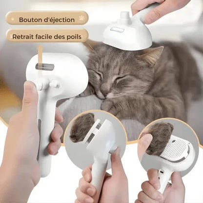 Brosse à vapeur 4en1 pour animaux Brosse à vapeur pour chien - FurFresh™ - Rondor