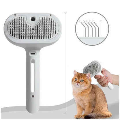 Brosse à vapeur 4en1 pour animaux Brosse à vapeur pour chien - FurFresh™ - Rondor