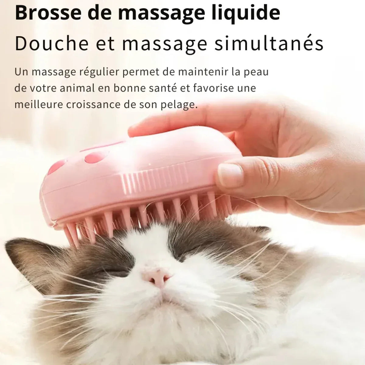 Brosse de Massage Spray pour Chiens & Chats - Rondor