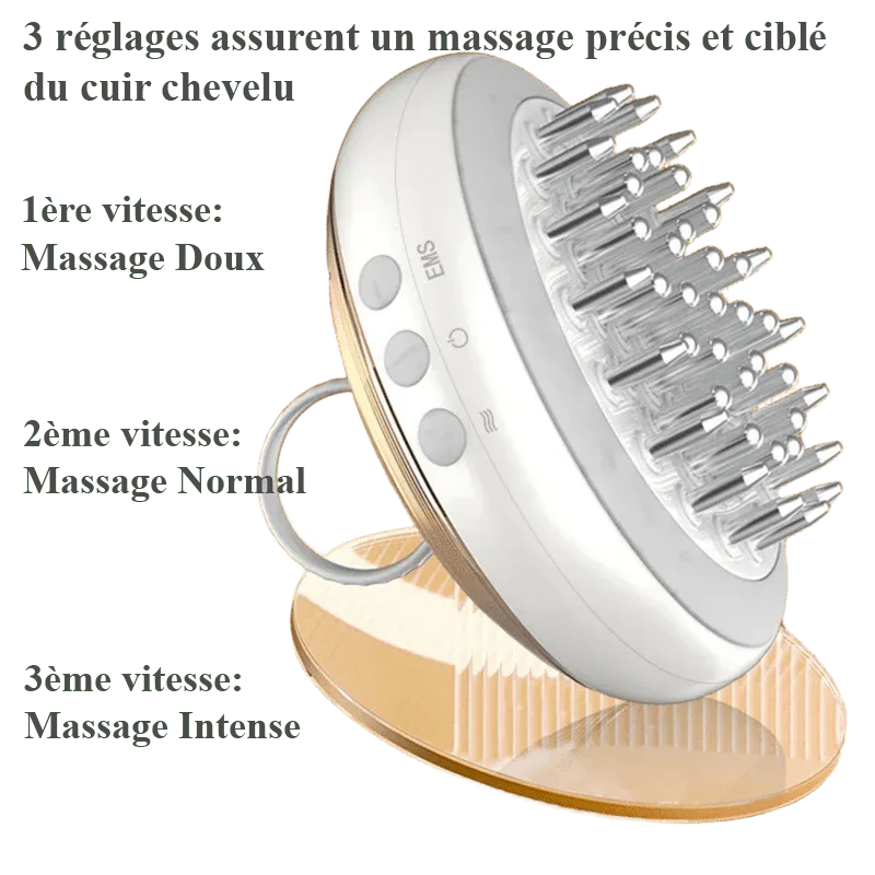 Brosse EMS Cuir Chevelu – Croissance & Stimulation LED - Rondor