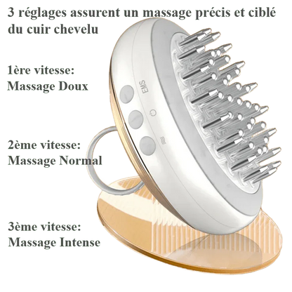 Brosse EMS Cuir Chevelu – Croissance & Stimulation LED - Rondor