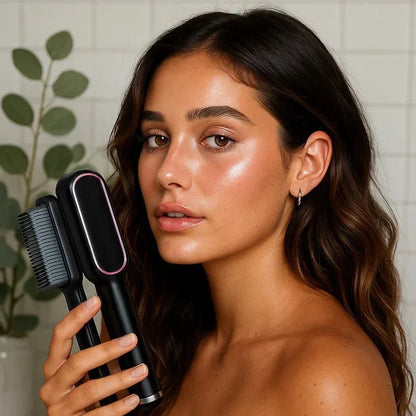 Brosse Lissante Chauffante pour Cheveux - Brosse Ionique Électrique - Rondor