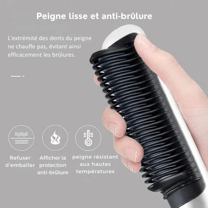 Brosse Lissante Chauffante pour Cheveux - Brosse Ionique Électrique - Rondor