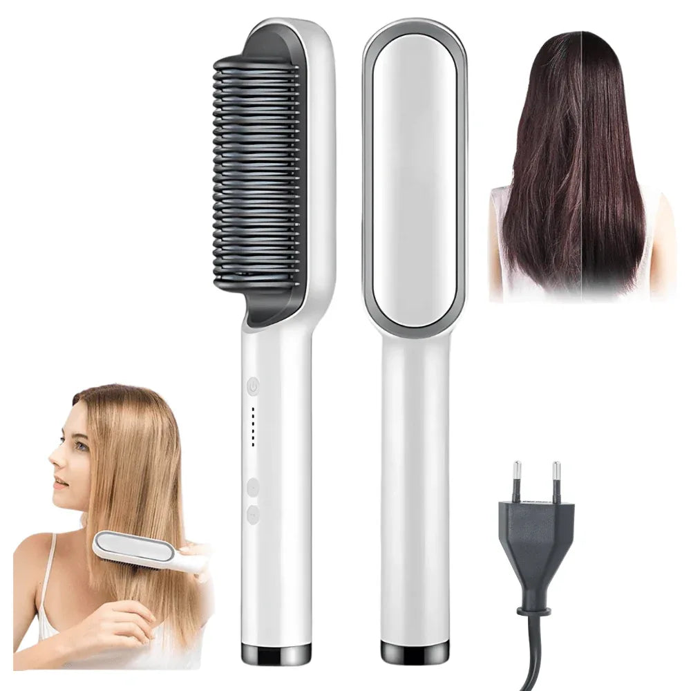Brosse Lissante Chauffante pour Cheveux - Brosse Ionique Électrique - Rondor