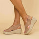Espadrilles compensées à brides élastiques - élégance estivale