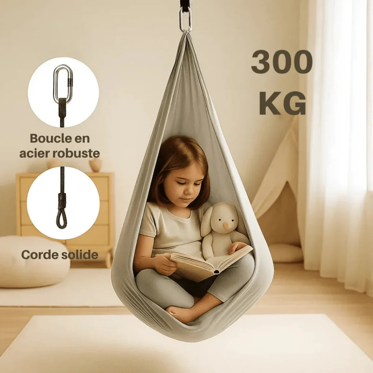 CalmSwing | Balançoire Sensorielle Thérapeutique pour l’Autisme – Usage Intérieur & Extérieur - Rondor