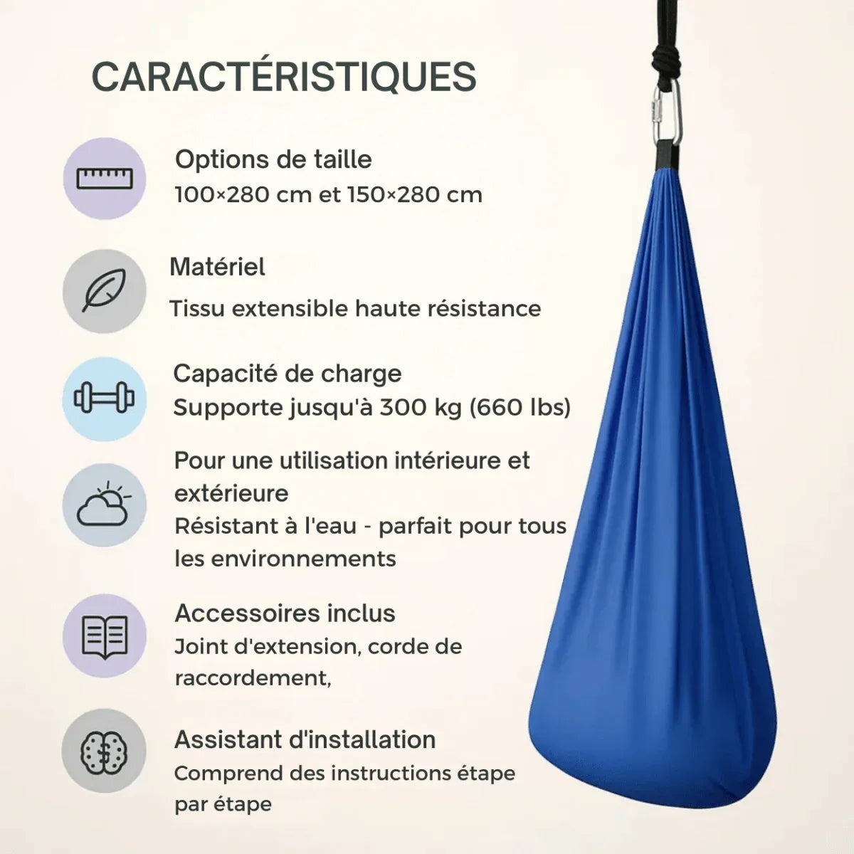 CalmSwing | Balançoire Sensorielle Thérapeutique pour l’Autisme – Usage Intérieur & Extérieur - Rondor