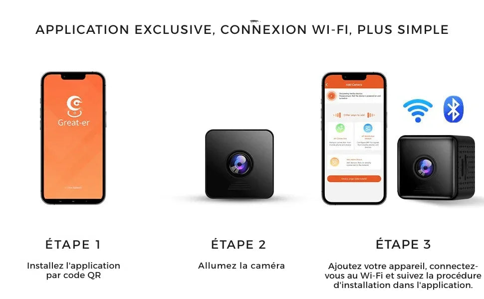Caméra de Sécurité WiFi Intérieure avec Pan & Tilt – Moniteur HD pour Maison & Animaux - Rondor
