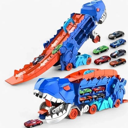Camion Jouet Transformable En Monde De Dinosaure Avec Piste Pliable Pour Enfants Aventuriers - Rondor